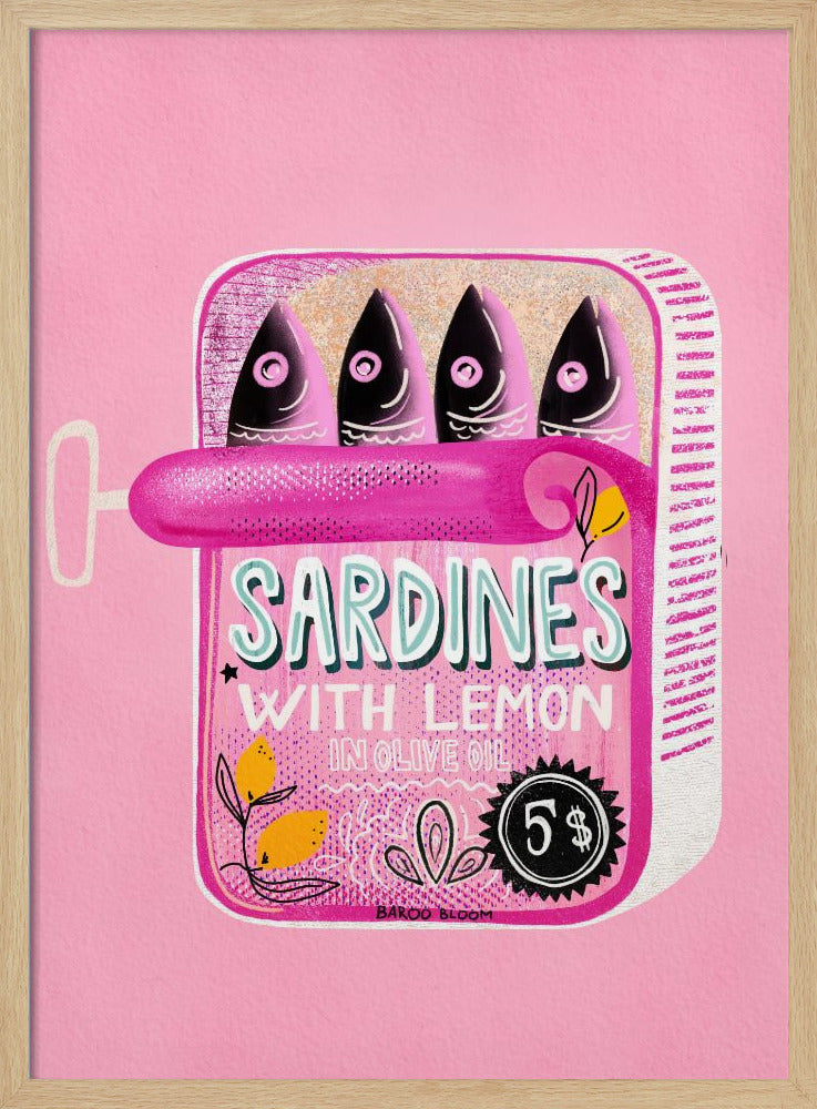 Sardinen Blechdose Pink | Poster