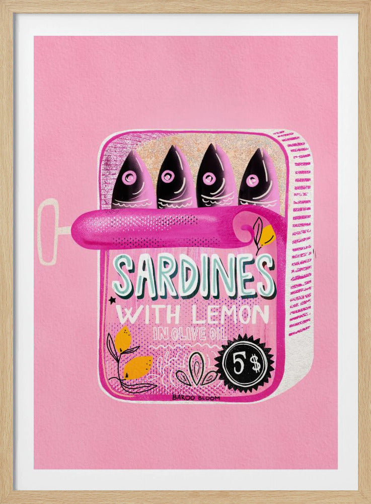 Sardinen Blechdose Pink | Poster