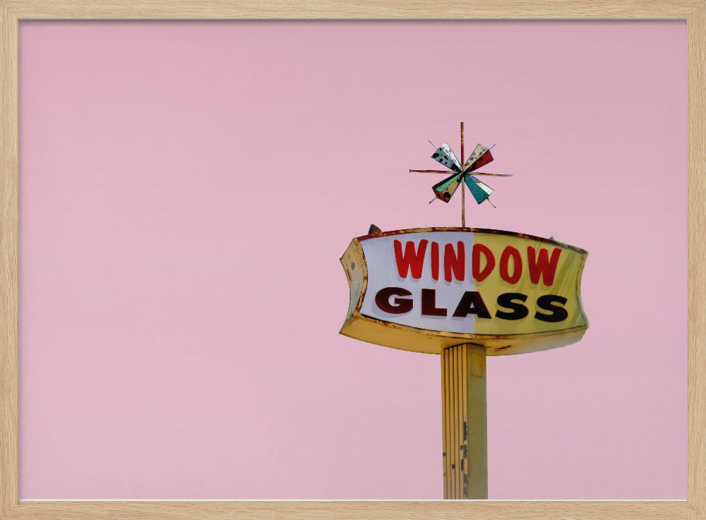 Atomic Pink Starburst Vintage Schild | Poster
