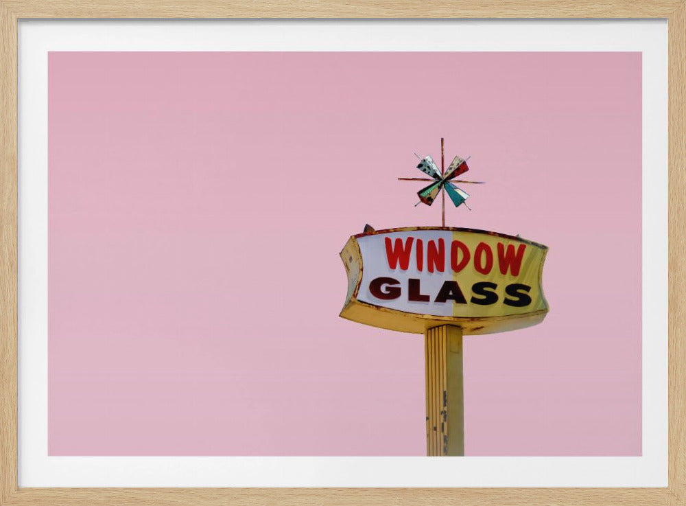 Atomic Pink Starburst Vintage Schild | Poster