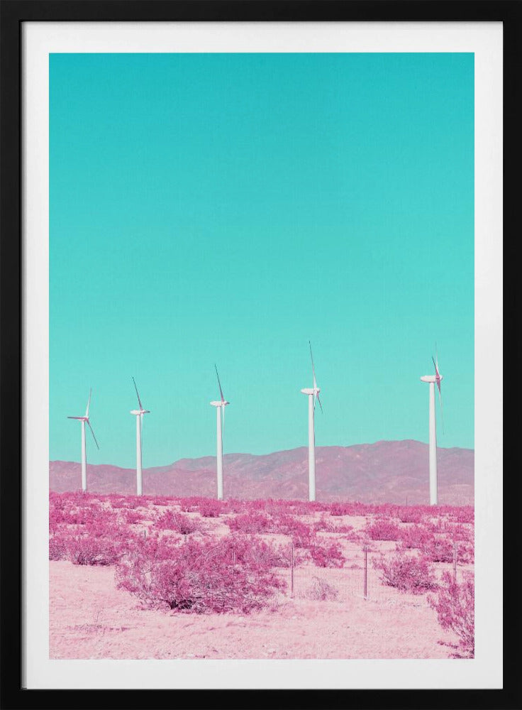 Palm Springs Windmühlen in der Wüste | Poster