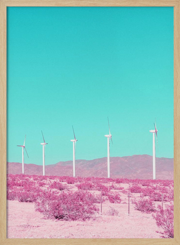 Palm Springs Windmühlen in der Wüste | Poster