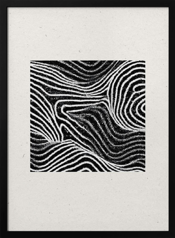 Black and White Waves | Poster