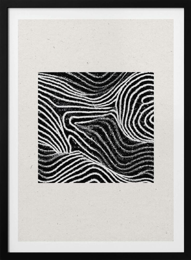 Black and White Waves | Poster