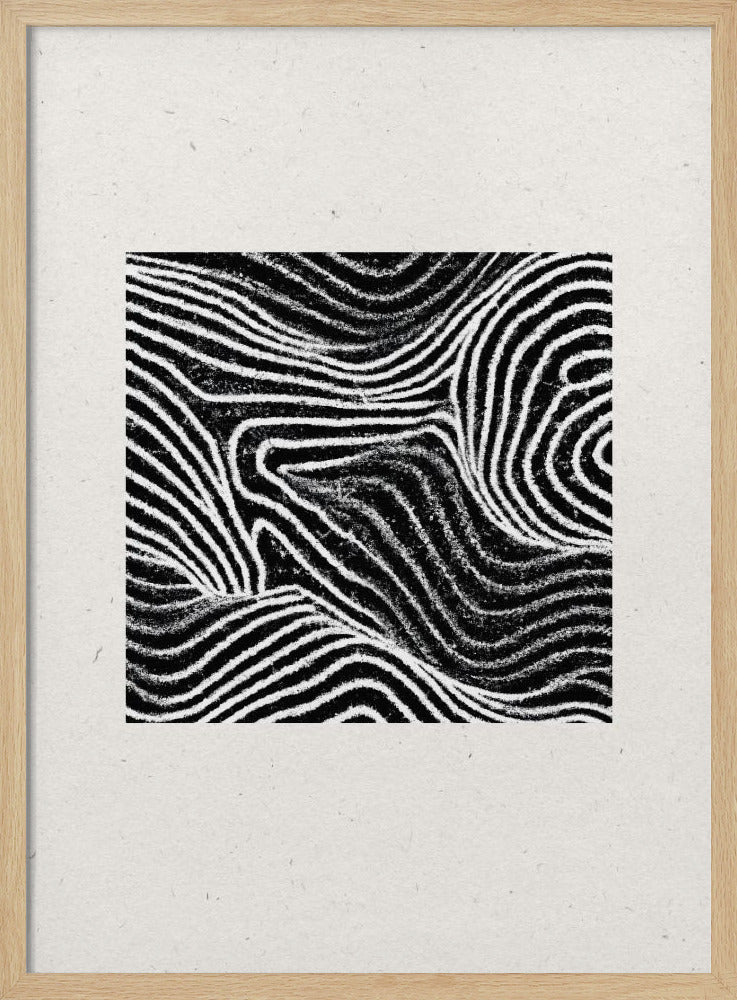 Black and White Waves | Poster