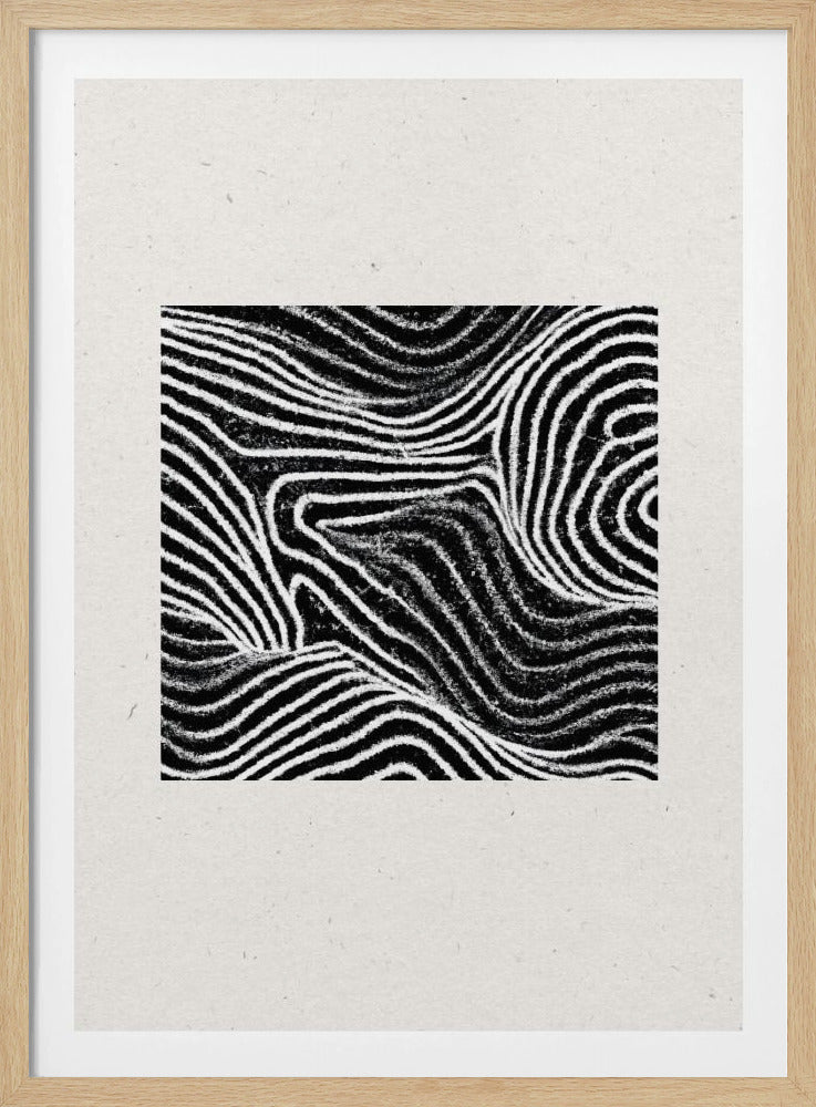 Black and White Waves | Poster