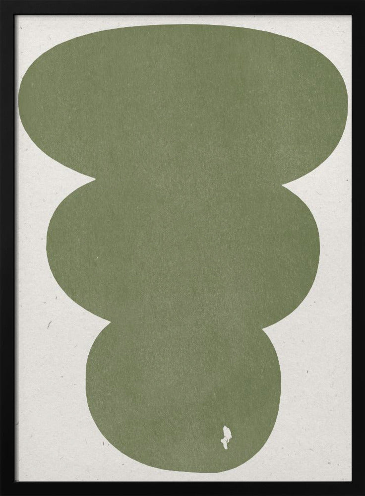 Grüne einfache Retro-Formen | Poster
