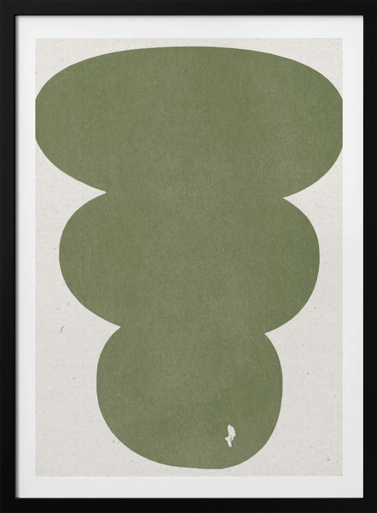 Grüne einfache Retro-Formen | Poster