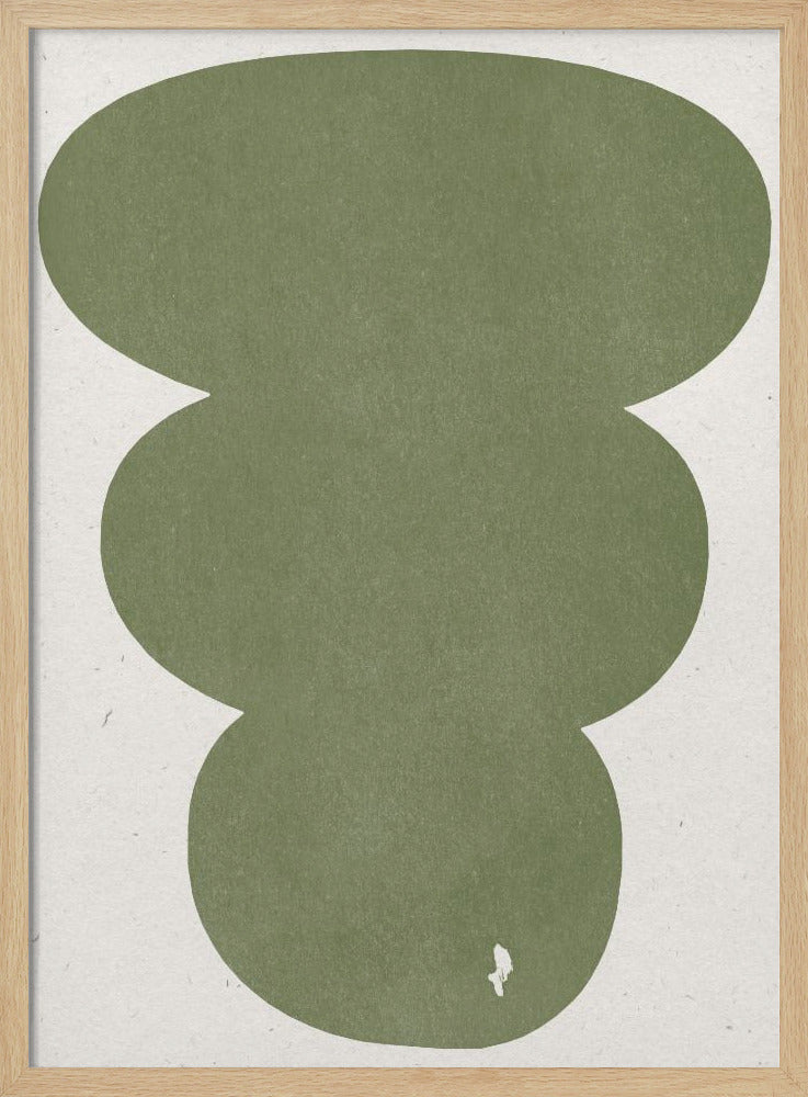 Grüne einfache Retro-Formen | Poster