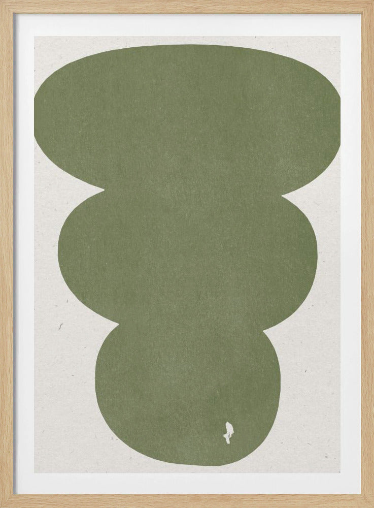 Grüne einfache Retro-Formen | Poster