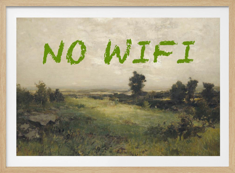 Kein WLAN / Ölgemälde Landschaft | Poster
