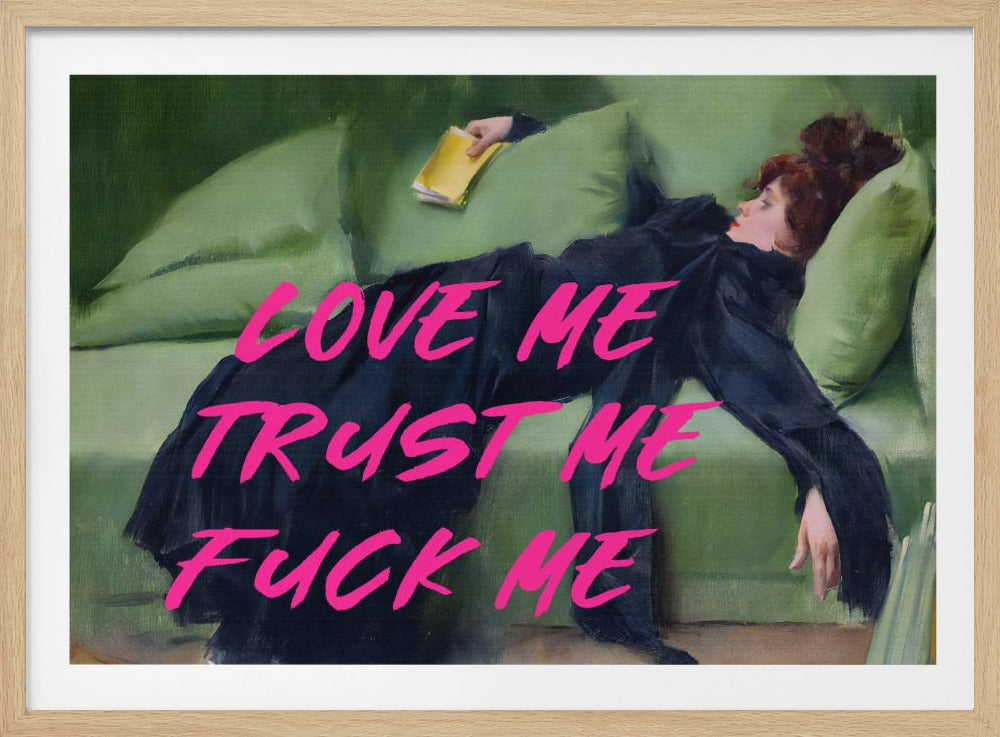 Liebe mich, vertrau mir, fick mich / Pinke Version | Poster