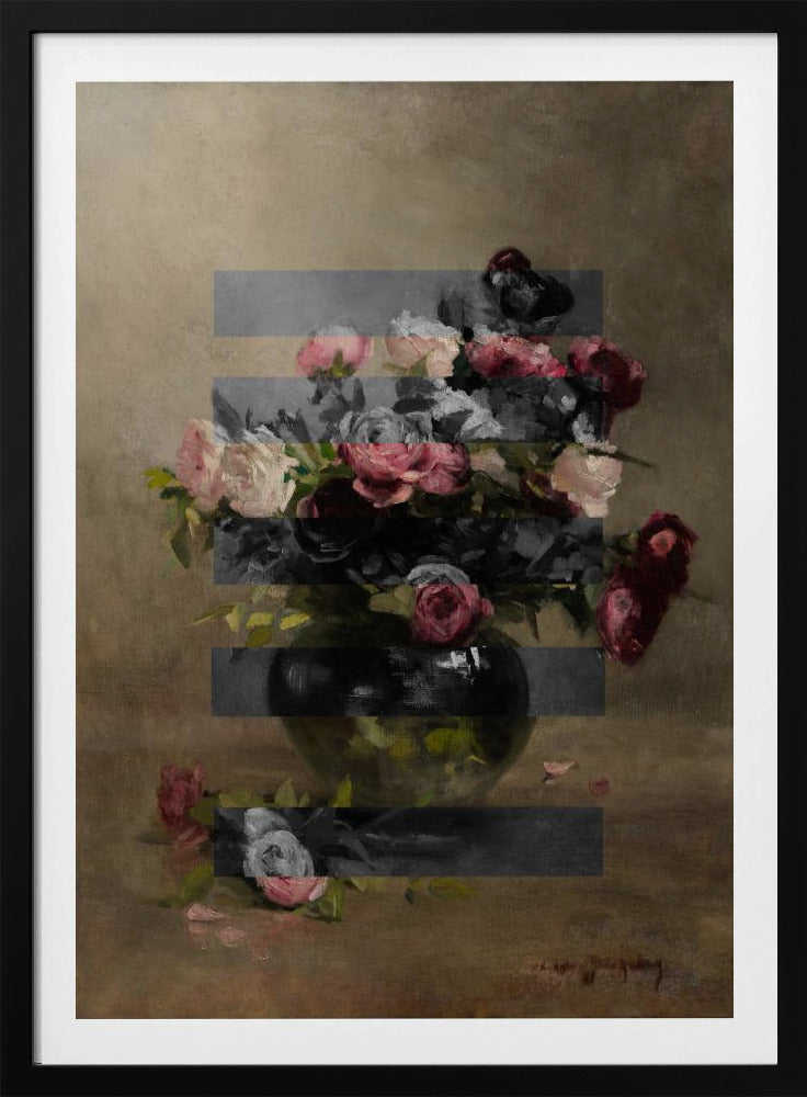 Blumenstrauß aus Vintage-Ölgemälden, Collage | Poster
