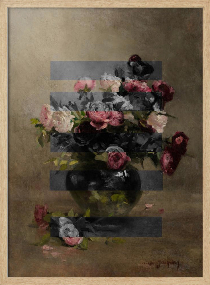 Blumenstrauß aus Vintage-Ölgemälden, Collage | Poster