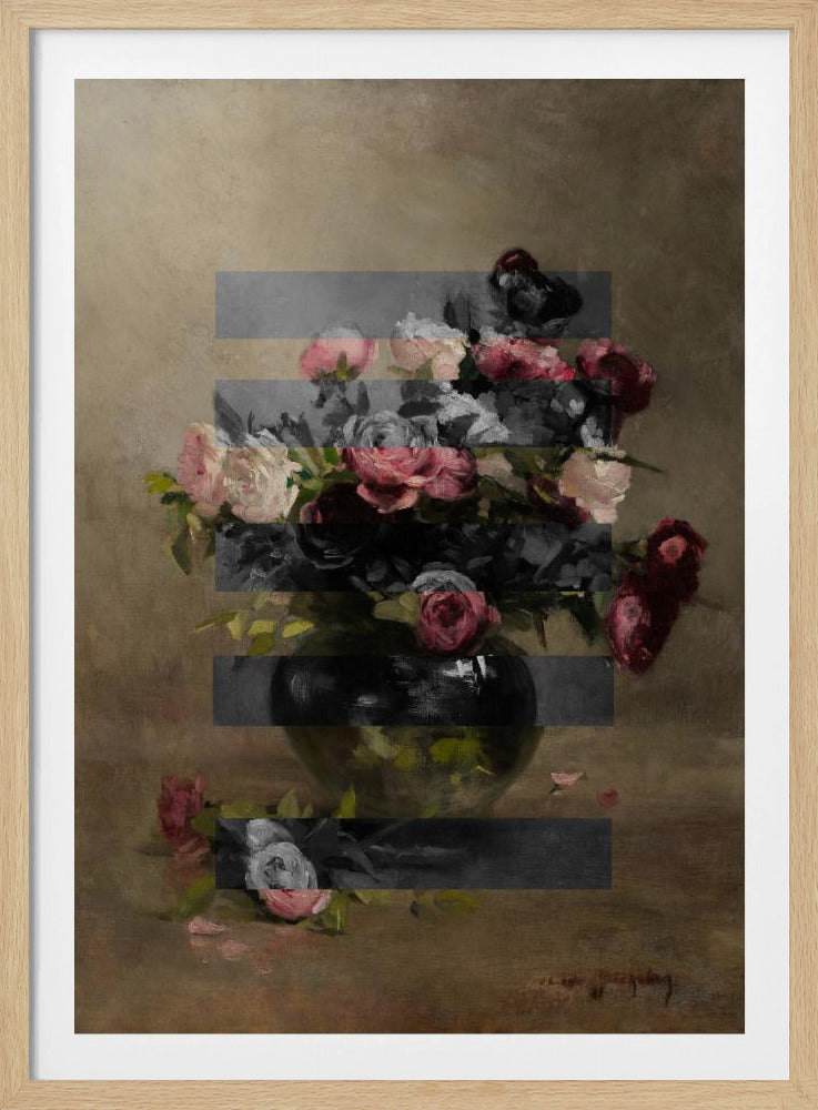 Blumenstrauß aus Vintage-Ölgemälden, Collage | Poster