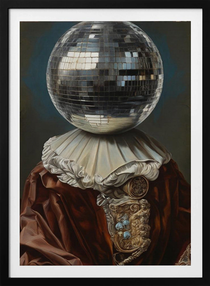 Antike Discokugel, Ein Mann mit Discokopf | Poster