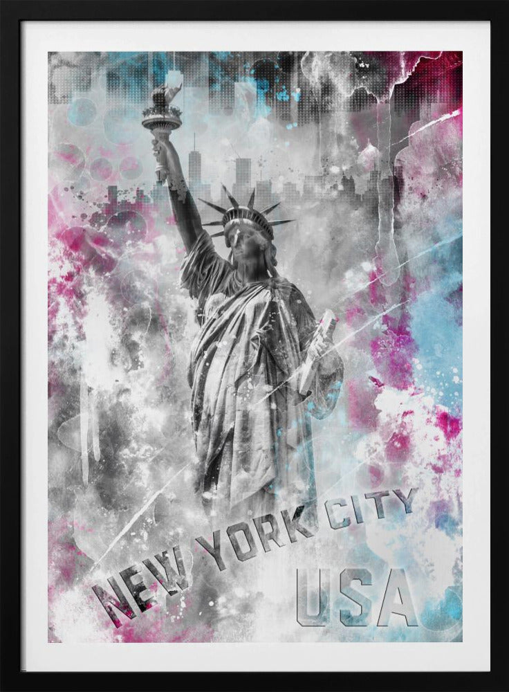 POP ART Freiheitsstatue - Spritzer | Poster