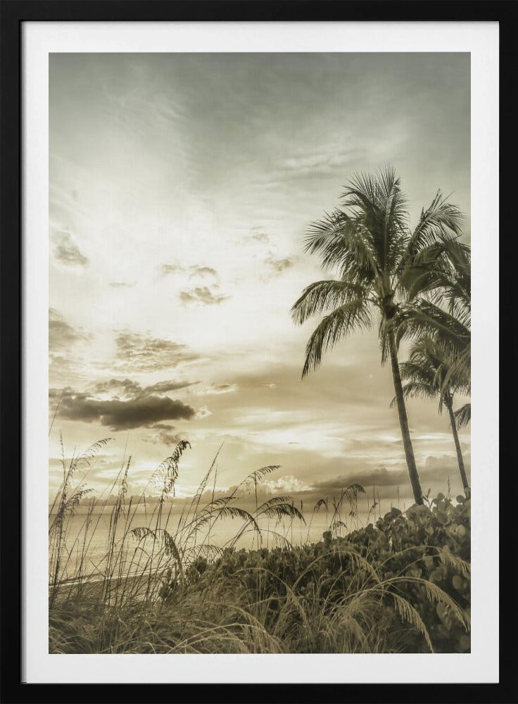 BONITA BEACH Vintage Sonnenuntergang | Poster