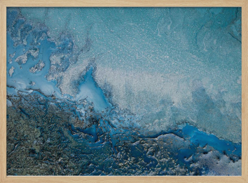 Sanftes Blau - Cyanfarbenes Wasser | Poster