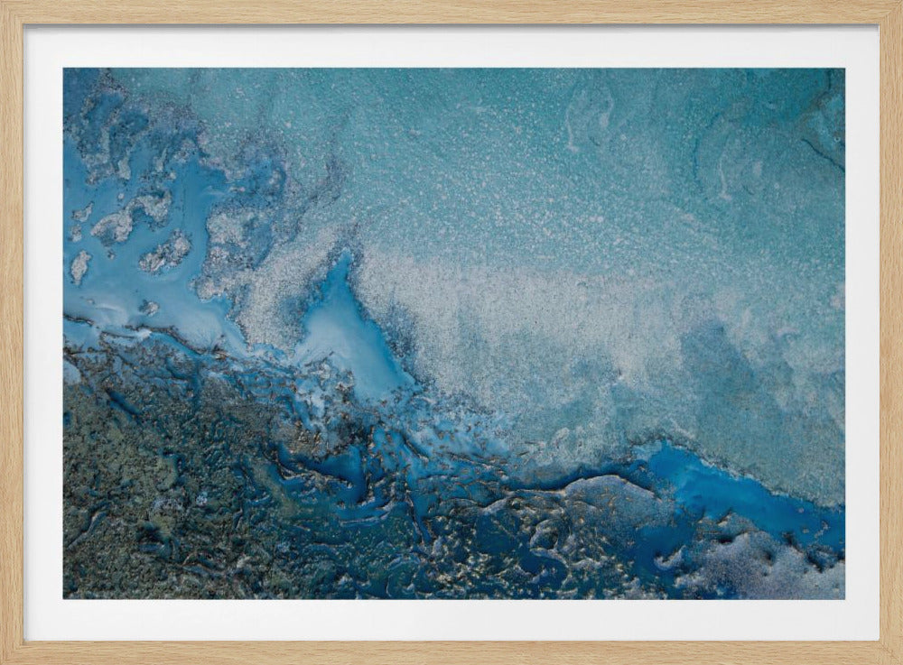 Sanftes Blau - Cyanfarbenes Wasser | Poster