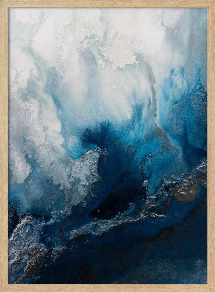 Meereslandschaftsabstraktion – Blaues Wasser | Poster
