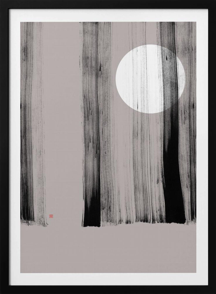 Versteckter Mond Nr. 1 | Hinter den Bäumen | Poster