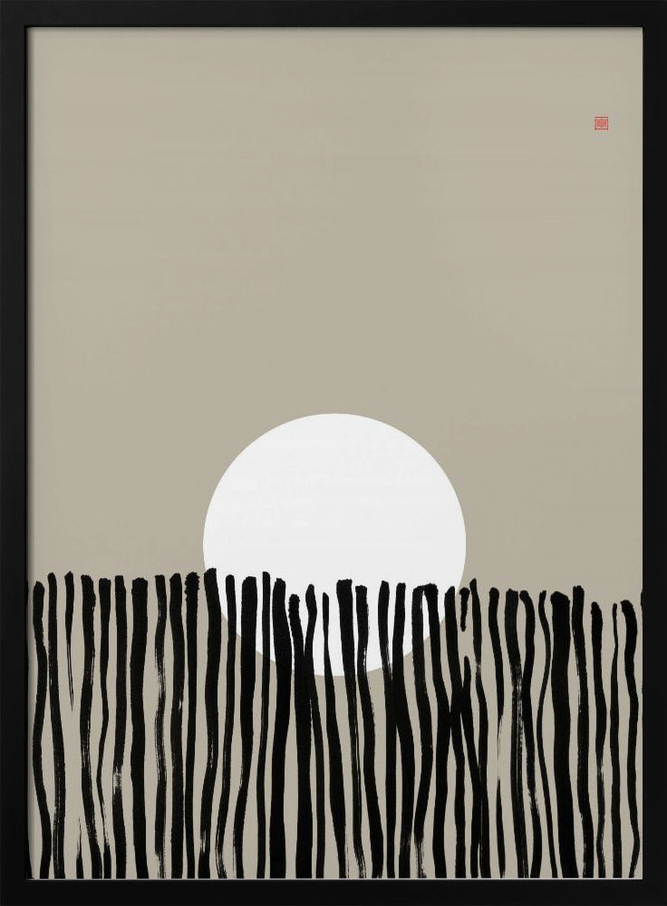 Versteckter Mond Nr. 6 | Hinter dem Zaun | Poster