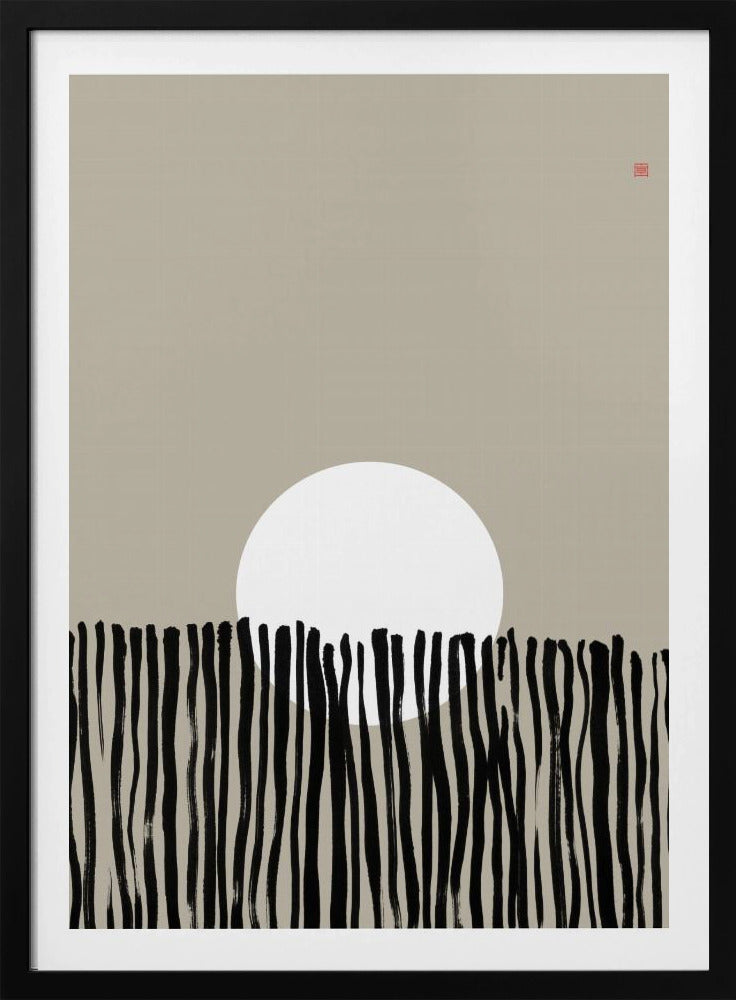 Versteckter Mond Nr. 6 | Hinter dem Zaun | Poster
