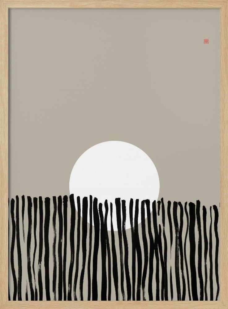 Versteckter Mond Nr. 6 | Hinter dem Zaun | Poster
