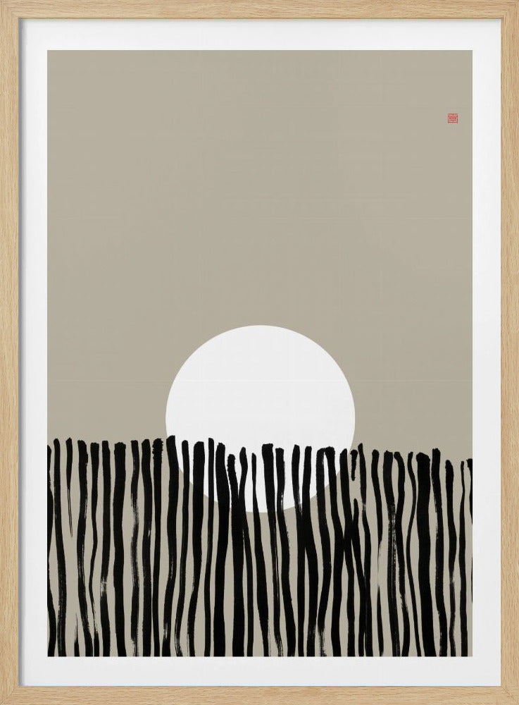 Versteckter Mond Nr. 6 | Hinter dem Zaun | Poster