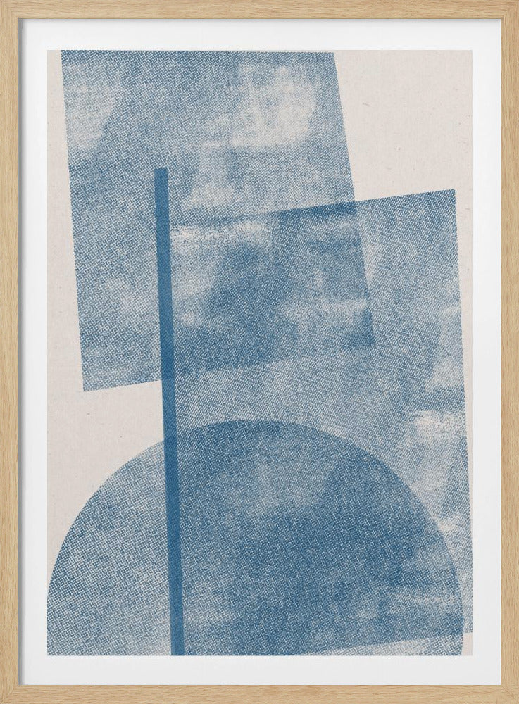 Azurblaue Geometrie | Poster