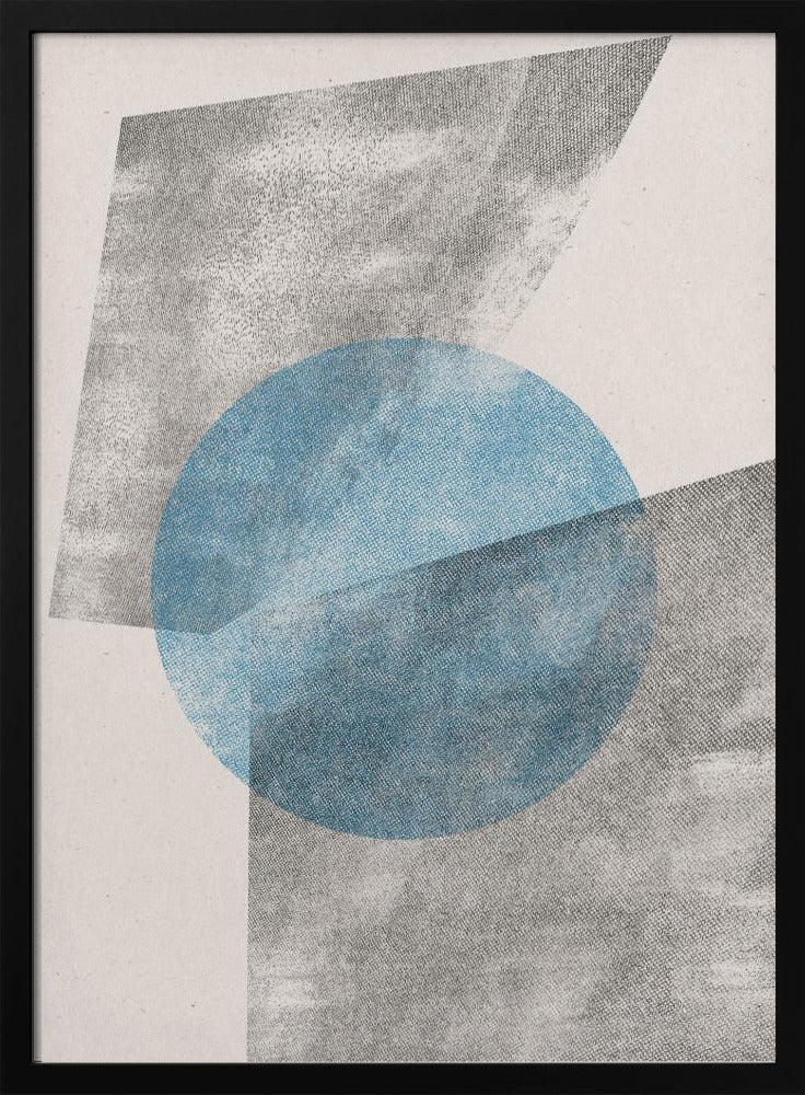 Blaues geometrisches modernes Objekt | Poster
