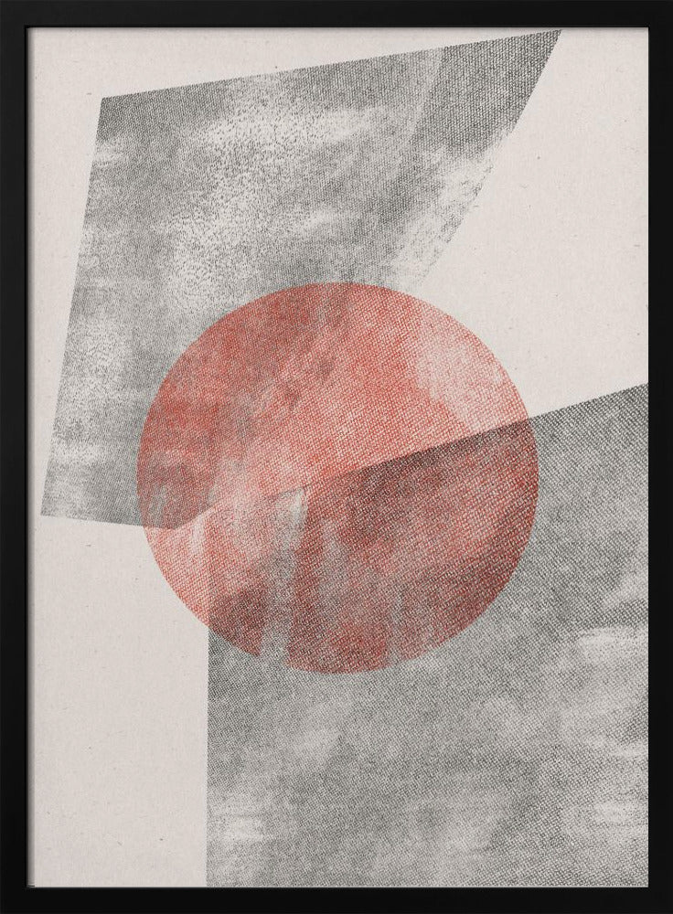 Rotes geometrisches modernes Objekt | Poster