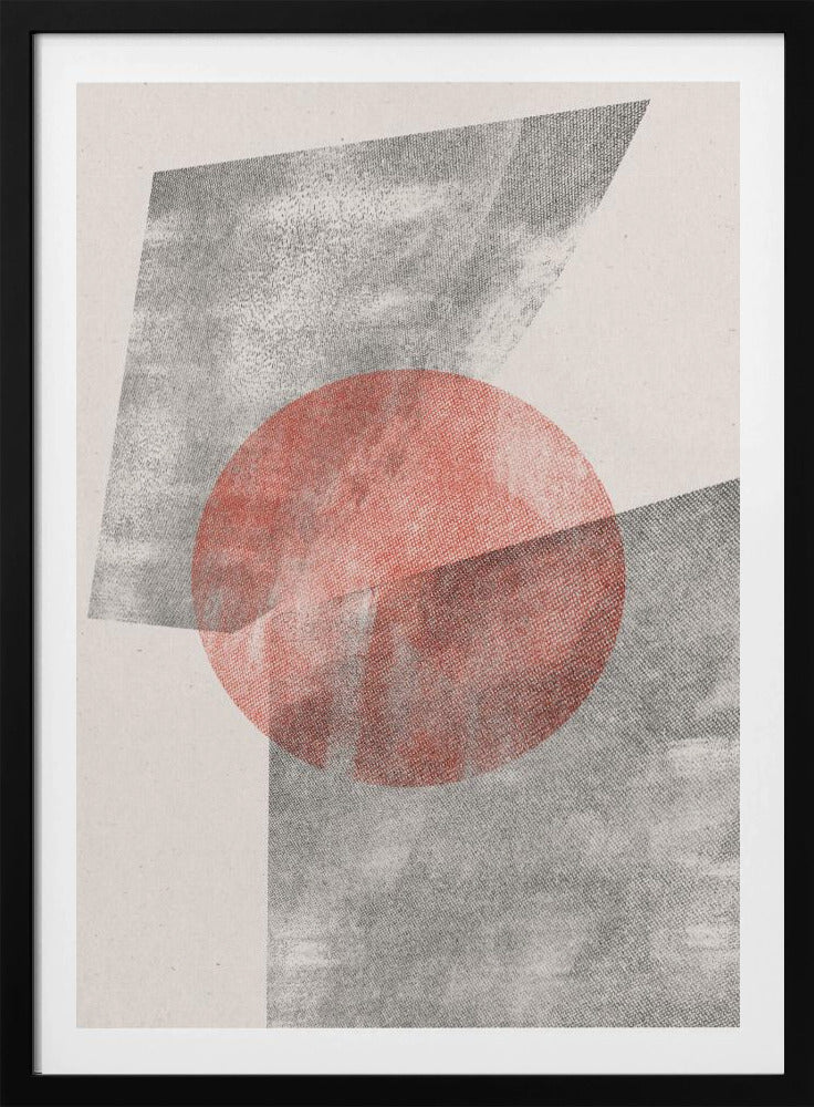 Rotes geometrisches modernes Objekt | Poster