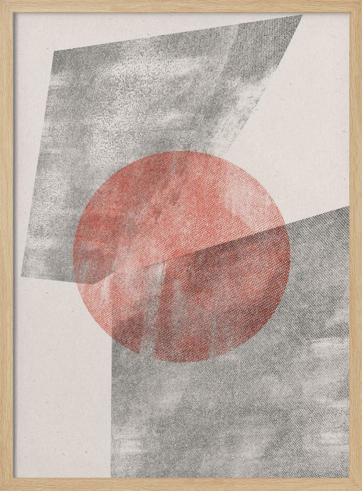 Rotes geometrisches modernes Objekt | Poster