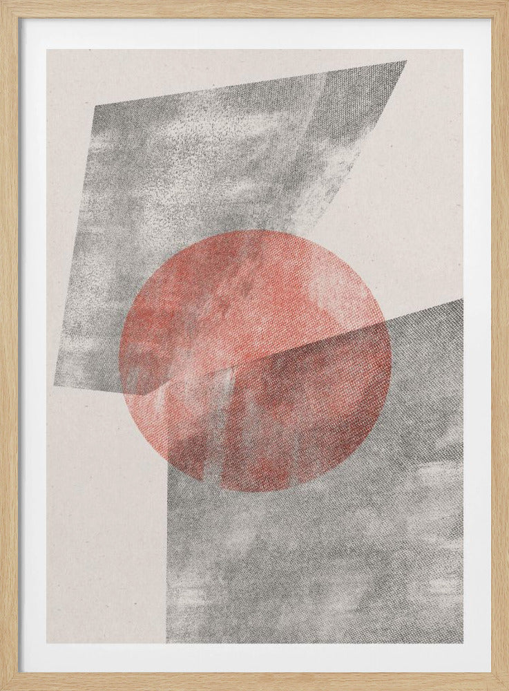 Rotes geometrisches modernes Objekt | Poster