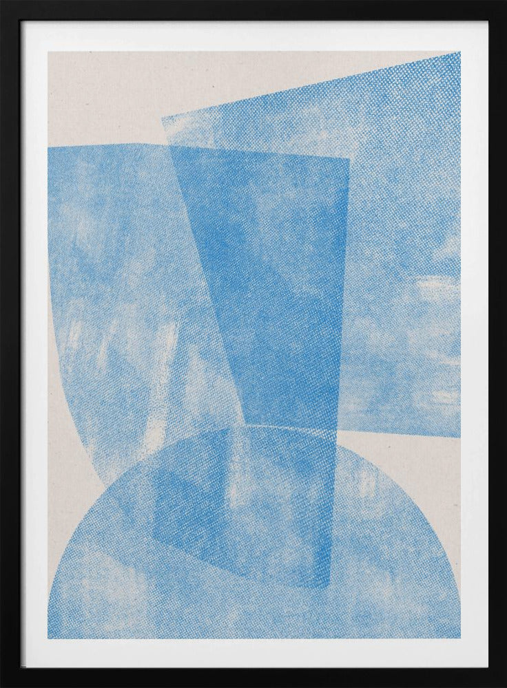 Blue Geometric Waves | Poster