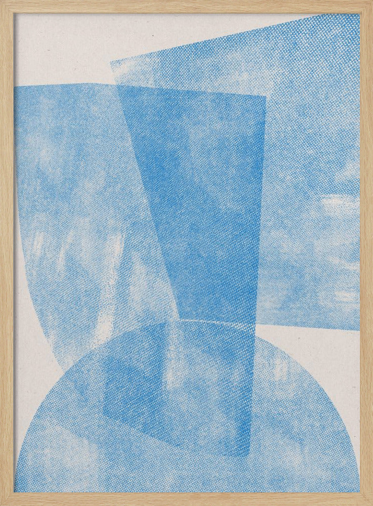 Blue Geometric Waves | Poster