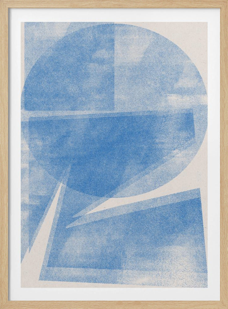 Azurblaue Geometrie | Poster