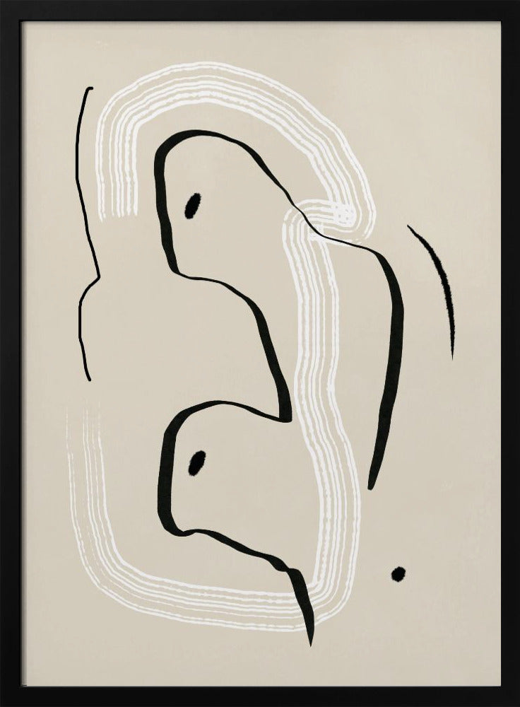 Liegende Akt-Linienkunst | Poster