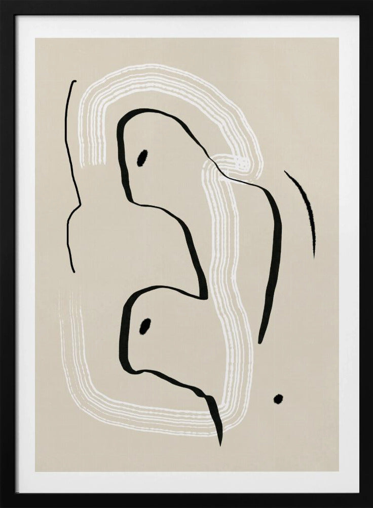 Liegende Akt-Linienkunst | Poster
