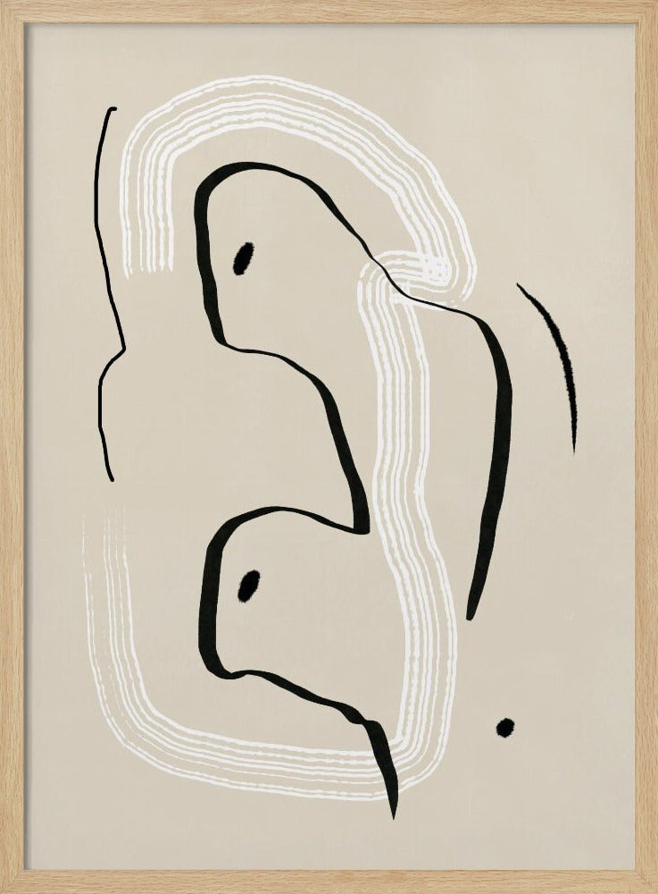Liegende Akt-Linienkunst | Poster