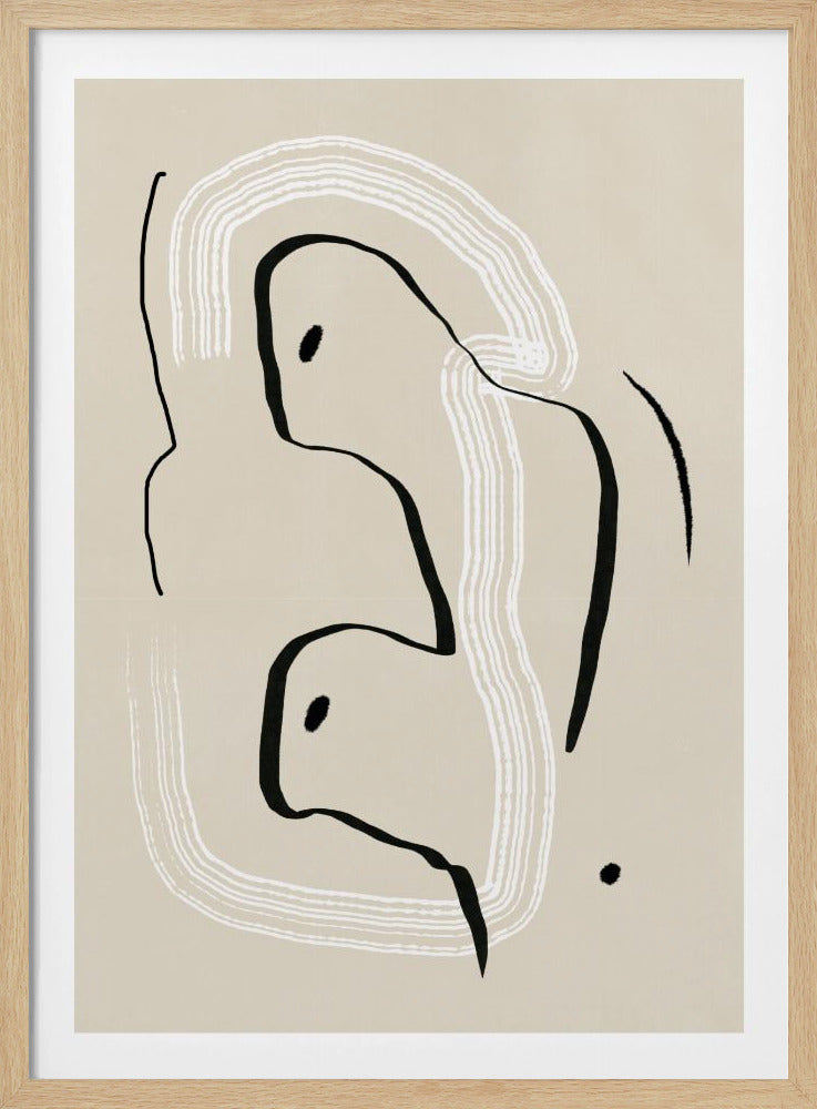 Liegende Akt-Linienkunst | Poster
