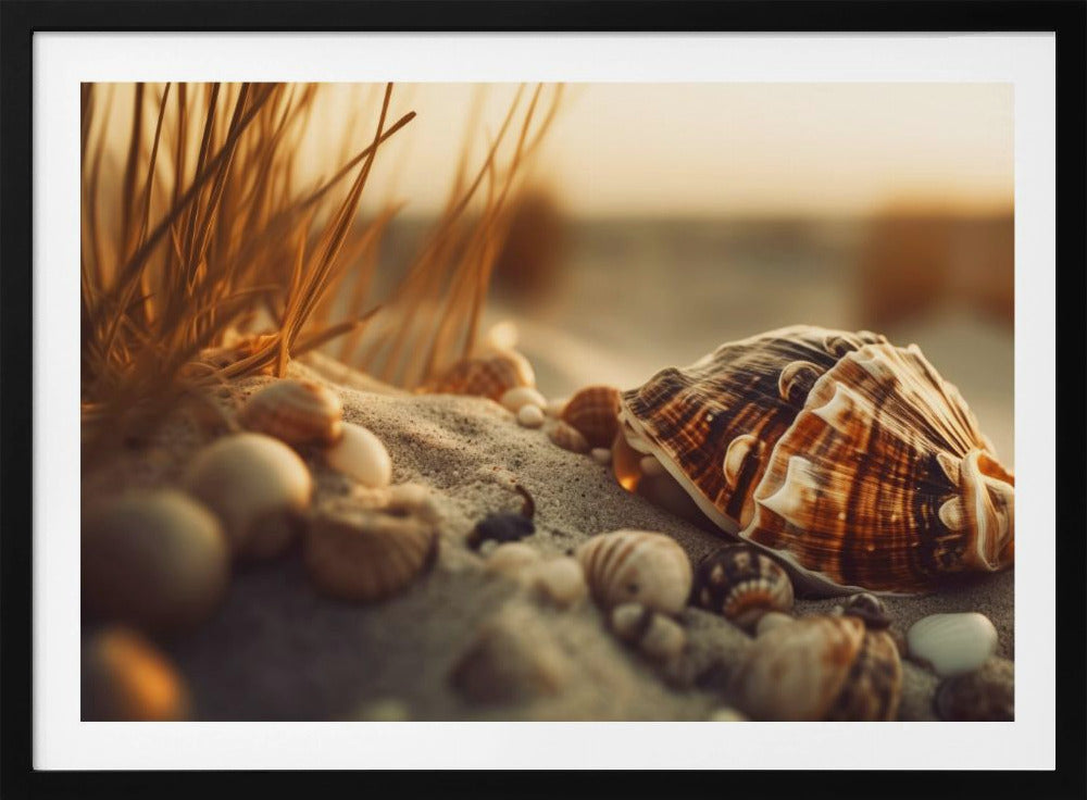 Muscheln bei Sonnenuntergang | Poster