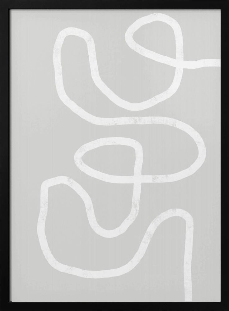 Abstraktes weißes Kringel-Poster