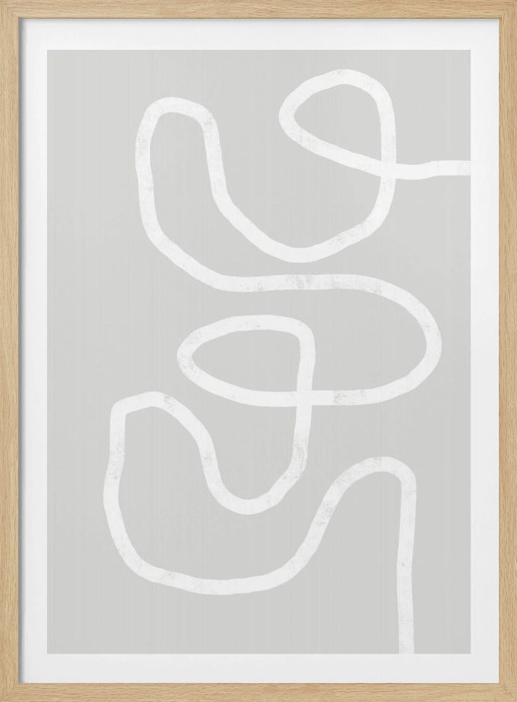 Abstraktes weißes Kringel-Poster