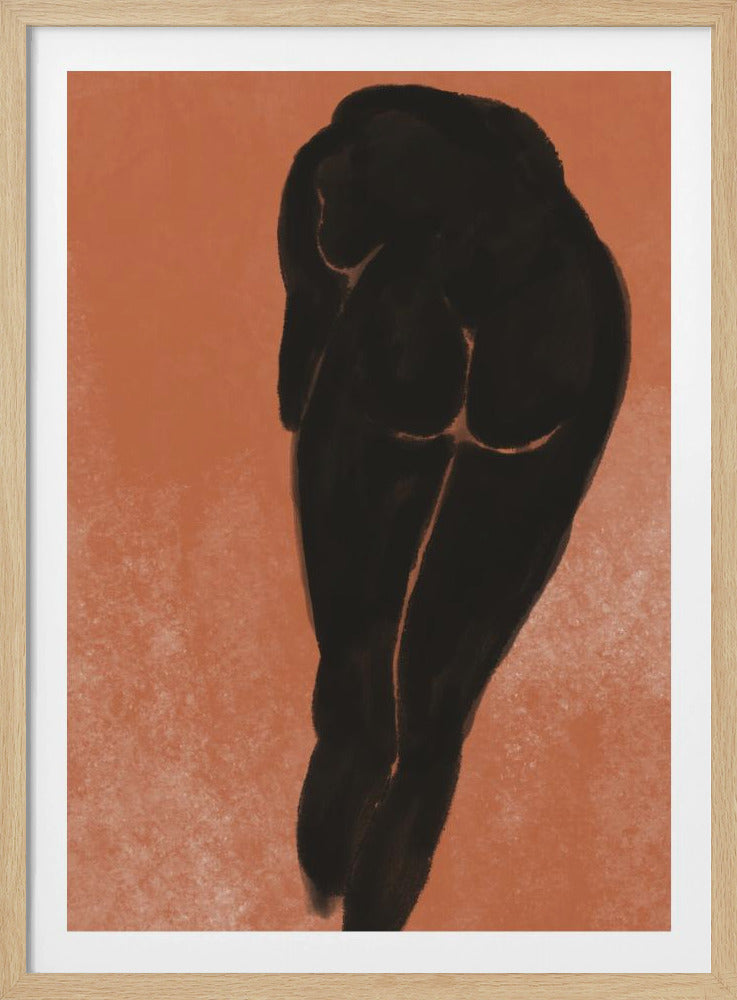 Nackt in Schwarz baden | Poster