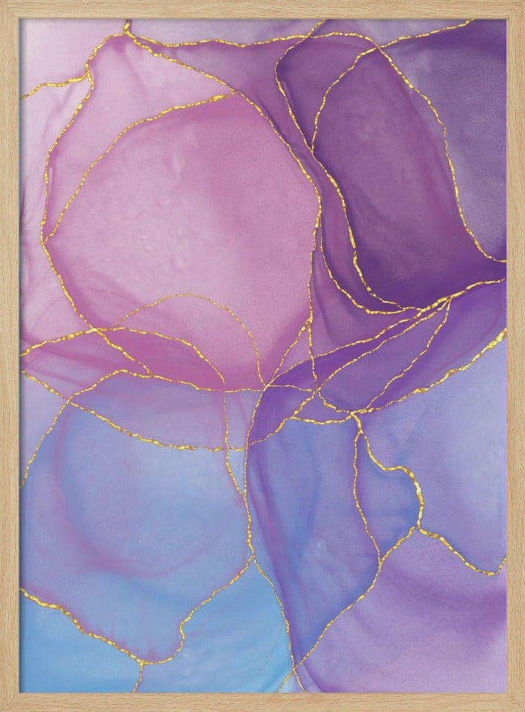 Abstraktes Pastell & Gold | Poster