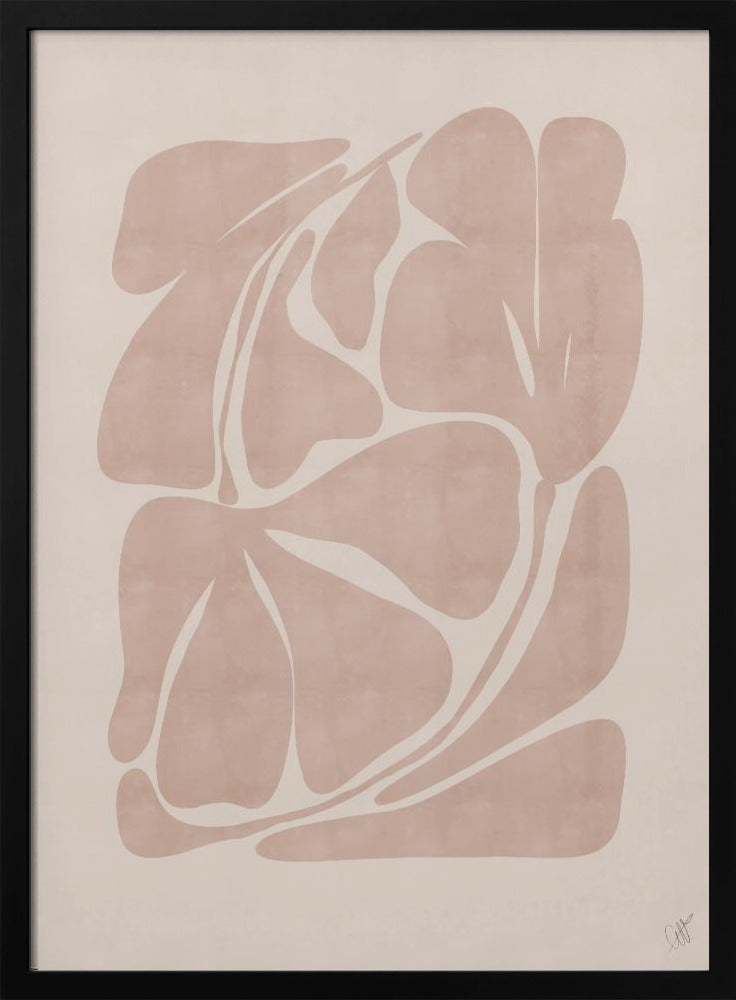 Beige abstrakte Formen | Poster