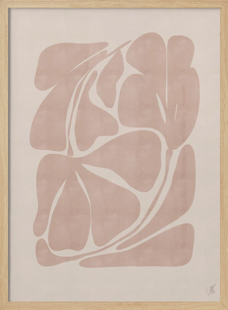 Beige abstrakte Formen | Poster